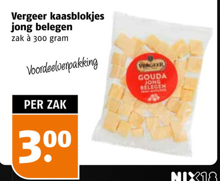 Vergeer   kaasblokjes folder aanbieding bij  Poiesz - details