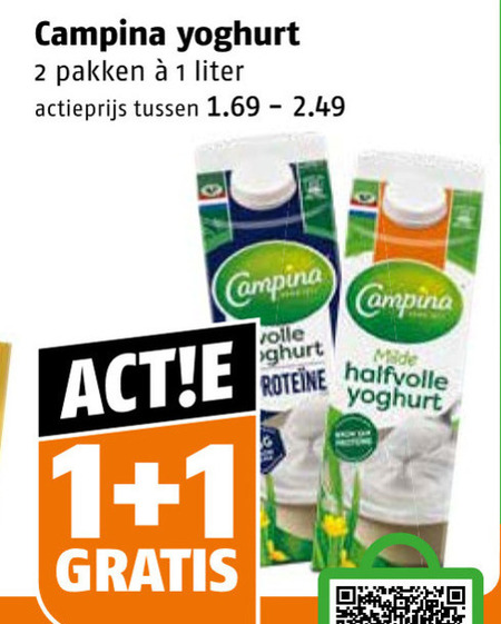 Campina   yoghurt folder aanbieding bij  Poiesz - details