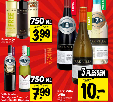 rode wijn witte rose 3 8 18 25 750 free alcohol ml 3.99 co hamersma soorten soepel droog park ark villa stevig maria fris fruitig sauvignon blanc valpolicella ripasso jaar legitimatie nix18 merlot flessen folder aanbieding bij Vomar