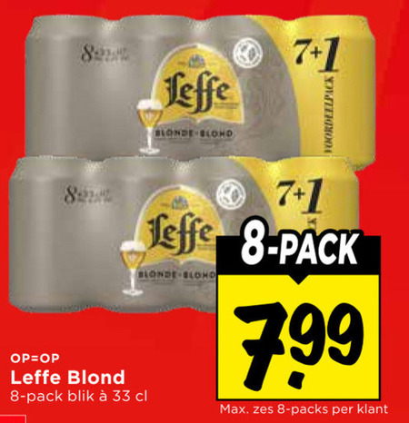 Leffe   blikje bier folder aanbieding bij  Vomar - details