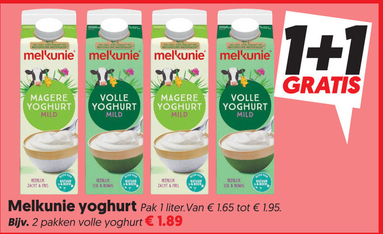 Melkunie   yoghurt folder aanbieding bij  Dekamarkt - details