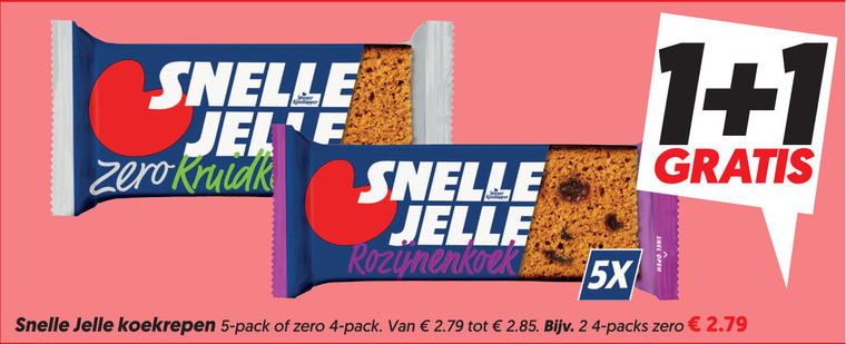 snelle jelle ontbijtkoekrepen 1 2 4 5 ketellapper zero 5x koekrepen pack folder aanbieding bij Dekamarkt Snelle Jelle ontbijtkoekreep folder aanbieding bij Dekamarkt - details