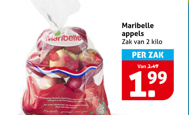 appels 2 appel nederlandse bodem missen zak kilo folder aanbieding bij Hoogvliet