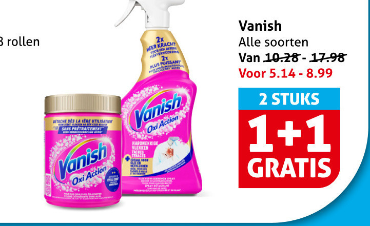 Vanish   vlekkenverwijderaar folder aanbieding bij  Hoogvliet - details