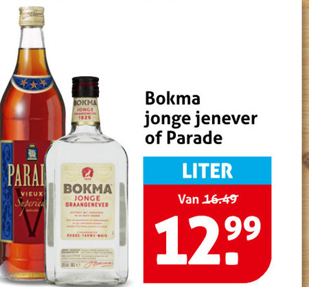 parade jenever vieux bokma jonge liter folder aanbieding bij Hoogvliet Parade vieux, jenever folder aanbieding bij Hoogvliet - details