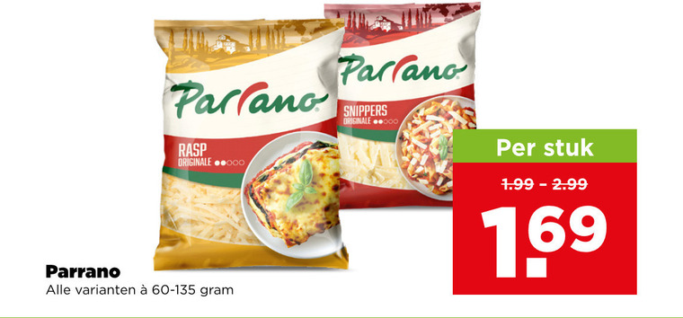 parrano geraspte kaas parlano rasp originale snippers stuk folder aanbieding bij Plus Parrano geraspte kaas folder aanbieding bij Plus - details