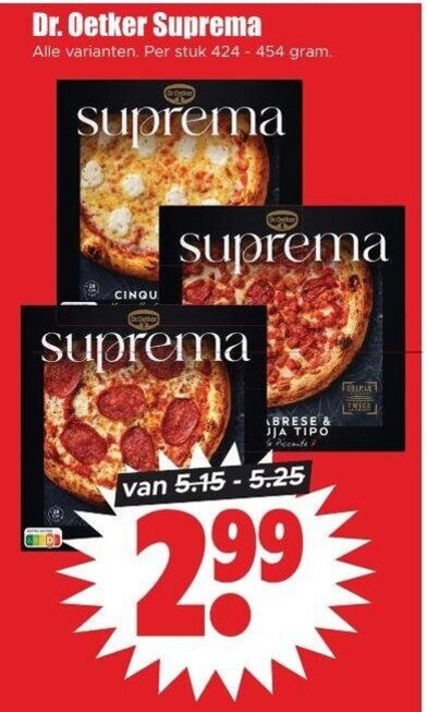 dr oetker diepvriespizza dr. stuk tipo folder aanbieding bij Dirk Dr Oetker diepvriespizza folder aanbieding bij Dirk - details