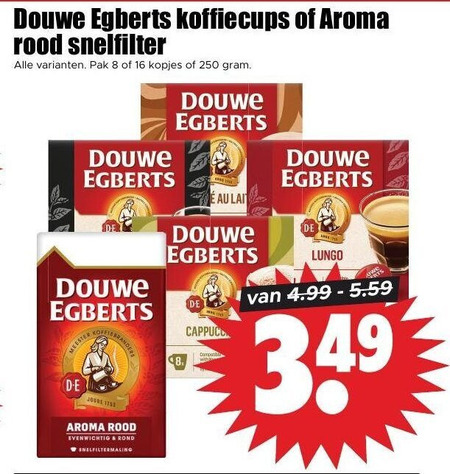 Douwe Egberts   koffie, dolce gusto capsules folder aanbieding bij  Dirk - details