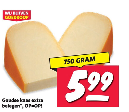 kaas 750 goudse belegen folder aanbieding bij Nettorama