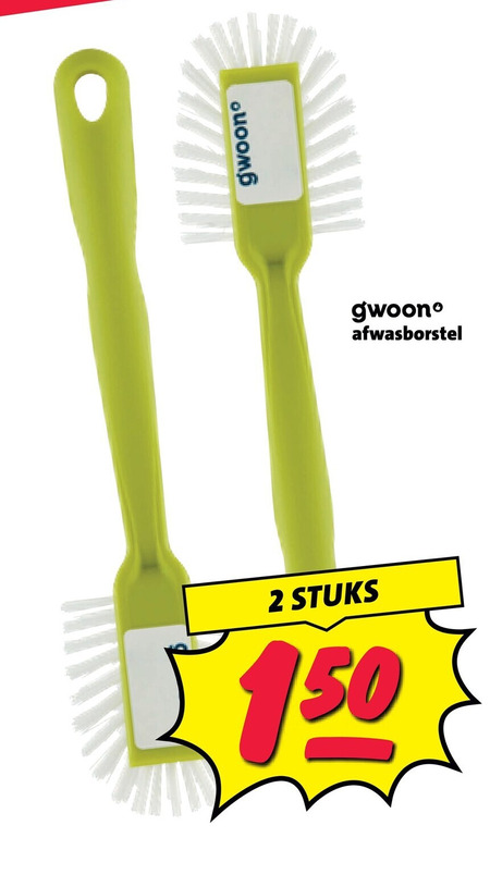 afwasborstel 2 150 gwoon stuks folder aanbieding bij Nettorama