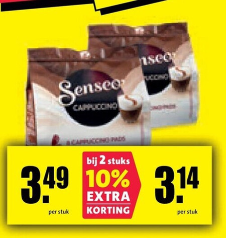 douwe egberts senseo koffiepads 2 10 cappuccino pads stuks stuk folder aanbieding bij Nettorama Douwe Egberts Senseo koffiepad folder aanbieding bij Nettorama - details