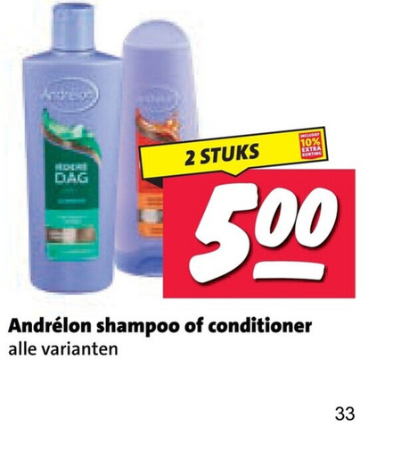 Andrelon   conditioner, shampoo folder aanbieding bij  Nettorama - details