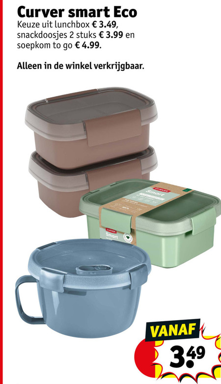 lunchbox 2 curver smart eco stuks 3.99 soepkom to go folder aanbieding bij Kruidvat