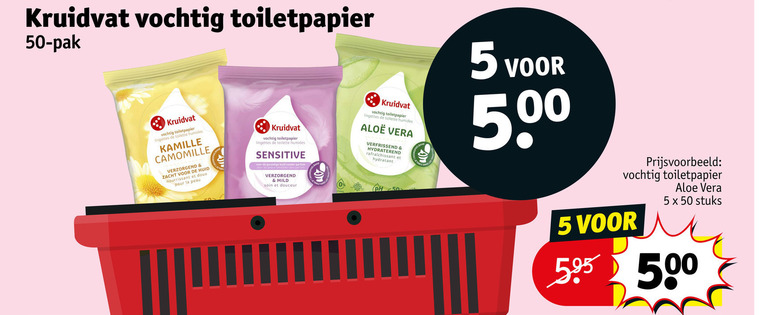 Kruidvat Huismerk   vochtig toiletpapier folder aanbieding bij  Kruidvat - details