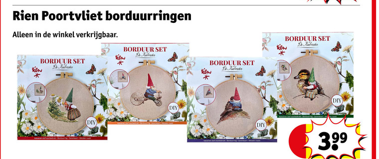 Rien Poortvliet   borduurset folder aanbieding bij  Kruidvat - details