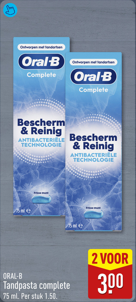 oral-b tandpasta 2 300 ontworpen tandartsen oral b bescherm technologie ml frisse munt stuk folder aanbieding bij Aldi Oral-B tandpasta folder aanbieding bij Aldi - details