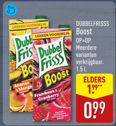 Dubbelfrisss   fruitdrank folder aanbieding bij  Aldi - details