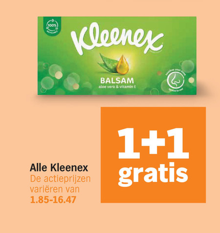 Kleenex   tissue, zakdoek folder aanbieding bij  Albert&nbsp;Heijn - details