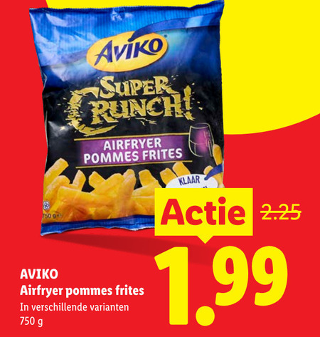 aviko patat 750 super airfryer pommes frites klaar folder aanbieding bij Lidl Aviko patat folder aanbieding bij Lidl - details