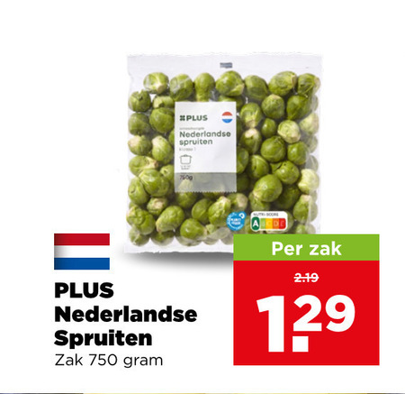 spruitjes 750 nederlandse spruiten zak folder aanbieding bij Plus