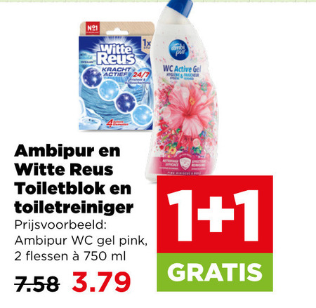 Witte Reus   luchtverfrisser, toiletblok folder aanbieding bij  Plus - details