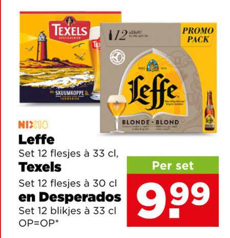 leffe texels desperados speciaalbieren 12 30 33 nix18 speciaalbier skuumkoppe pack blonde blond blikjes folder aanbieding bij Plus Leffe speciaalbier folder aanbieding bij Plus - details