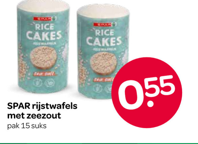 spar huismerk rijstwafels 15 rice cakes tea salt zeezout pak folder aanbieding bij Spar Spar Huismerk rijstwafels folder aanbieding bij Spar - details