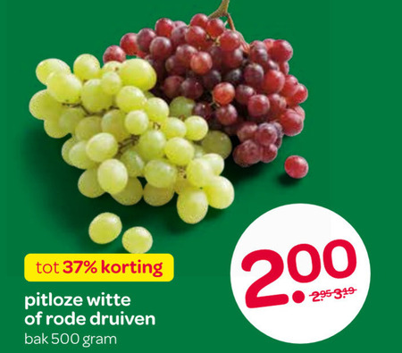 druiven 200 500 pitloze witte rode bak folder aanbieding bij Spar