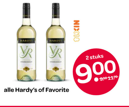 witte wijn 2 hardy favorite nix18 stuks folder aanbieding bij Spar