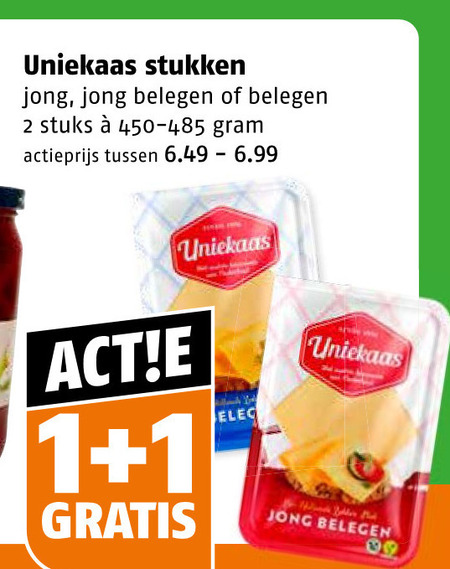 uniekaas kaas 1 2 stukken jong belegen stuks actieprijs folder aanbieding bij Poiesz Uniekaas kaas folder aanbieding bij Poiesz - details