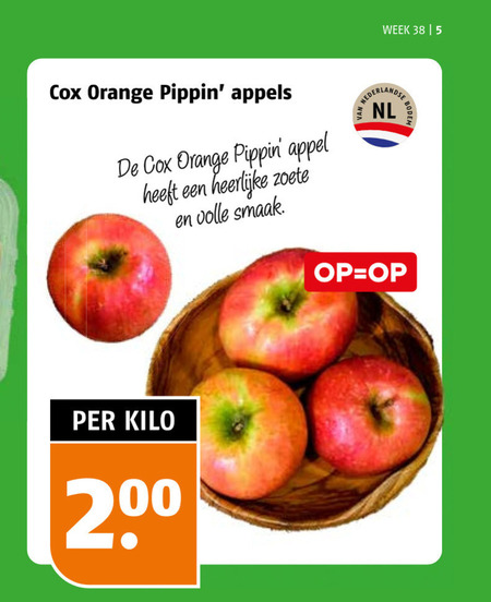 appels 5 200 week cox orange appel zoete volle nederlandse nl bodem kilo folder aanbieding bij Poiesz