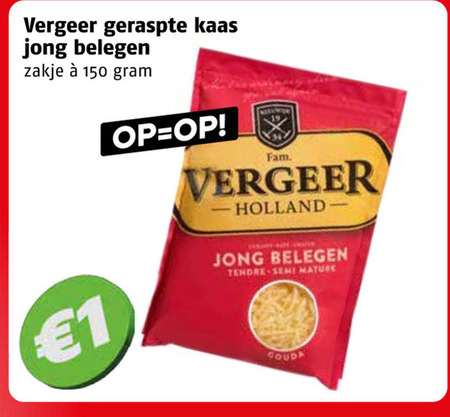 Vergeer   geraspte kaas folder aanbieding bij  Poiesz - details