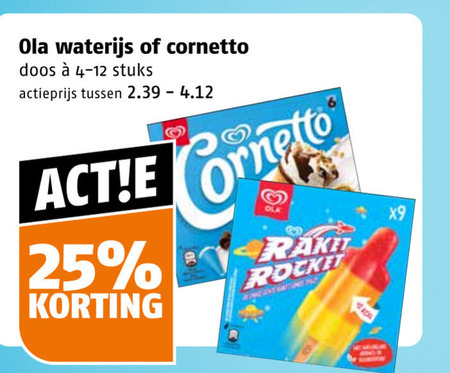 Ola   ijscornets, waterijs folder aanbieding bij  Poiesz - details