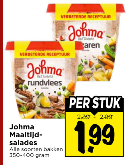 johma salade huzarensalade receptuur vente rundvlees maaltijd salades soorten bakken stuk 1 99 folder aanbieding bij Vomar Johma salade, huzarensalade folder aanbieding bij Vomar - details