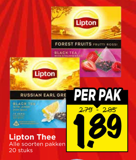 Lipton   thee folder aanbieding bij  Vomar - details