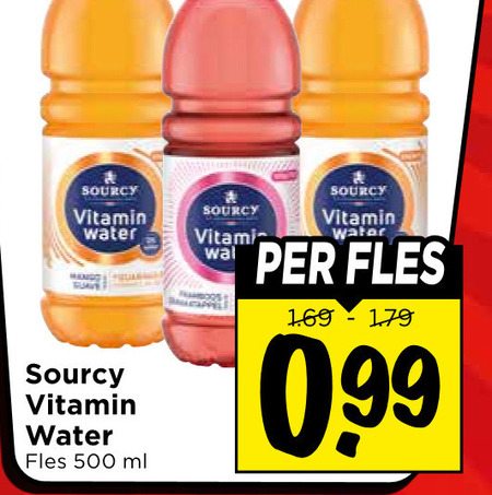 sourcy fruitdrank 500 vitamin water fles ml 99 folder aanbieding bij Vomar Sourcy fruitdrank folder aanbieding bij Vomar - details