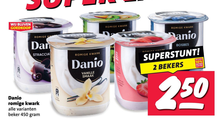 danone danio kwark 2 10 450 romige beker led vanille bosbes bekers folder aanbieding bij Nettorama Danone Danio kwark folder aanbieding bij Nettorama - details