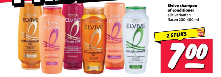 elvive conditioner shampoo 2 10 700 loreal oreal color vive dream extraordinary voedende multivitamines flacon ml stuks folder aanbieding bij Nettorama Elvive conditioner, shampoo folder aanbieding bij Nettorama - details