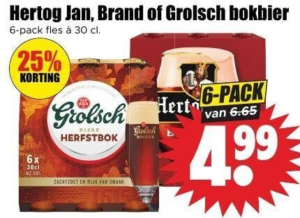 Hertog Jan   bokbier folder aanbieding bij  Dirk - details