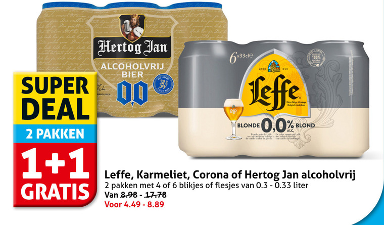 Corona   alcoholvrij bier folder aanbieding bij  Hoogvliet - details
