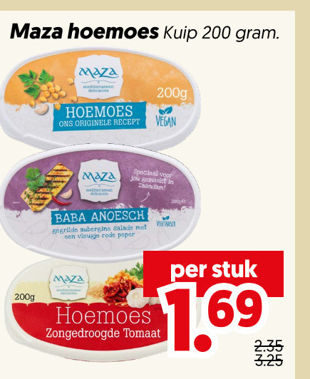Maza   houmous folder aanbieding bij  Dekamarkt - details