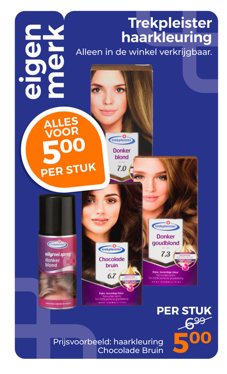 Trekpleister Huismerk   haarkleuring folder aanbieding bij  Trekpleister - details