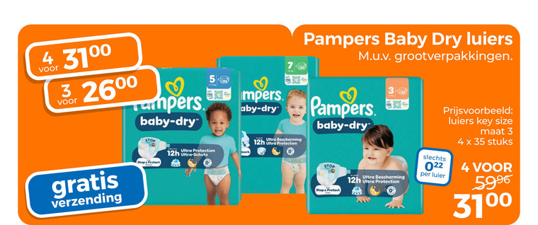 Pampers   luiers folder aanbieding bij  Trekpleister - details