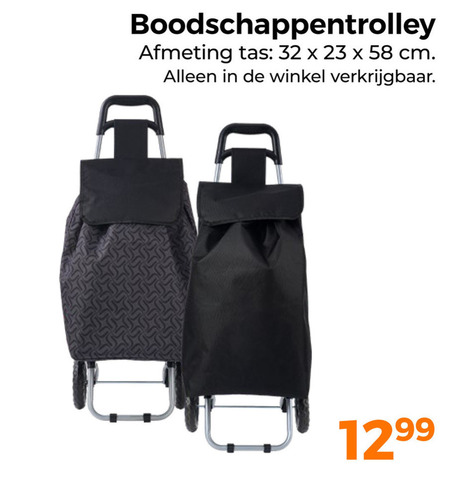 boodschappenwagen 23 32 boodschappentrolley tas cm folder aanbieding bij Trekpleister