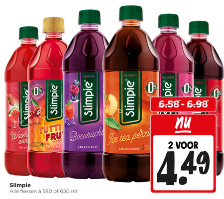 slimpie limonadesiroop 2 650 suiker water tutti gezoet extract flessen ml smaakmakers ice tea calorie vrij folder aanbieding bij Jumbo Slimpie limonadesiroop folder aanbieding bij Jumbo - details