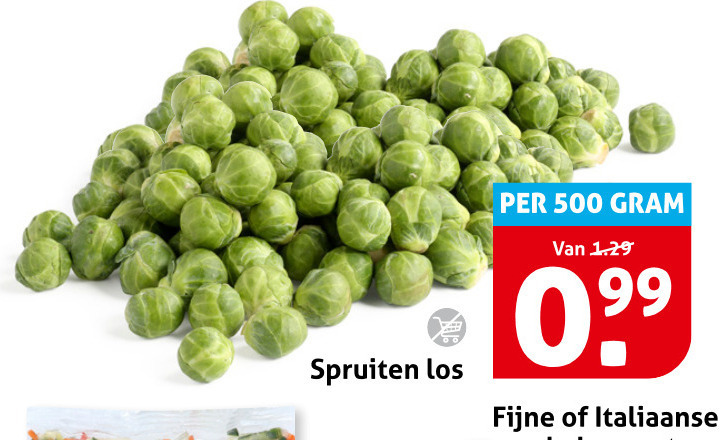 spruitjes 500 spruiten fijne italiaanse folder aanbieding bij Hoogvliet