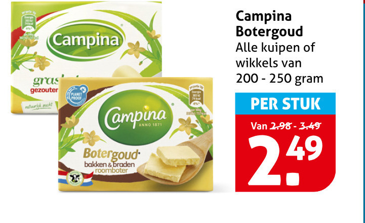 campina roomboter 200 250 gras gezouten planet botergoud bakken braden anno wikkels stuk folder aanbieding bij Hoogvliet Campina roomboter folder aanbieding bij Hoogvliet - details