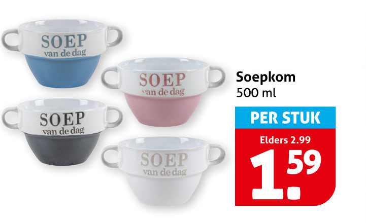 soepkommen 500 soep dag soepkom ml stuk elders folder aanbieding bij Hoogvliet