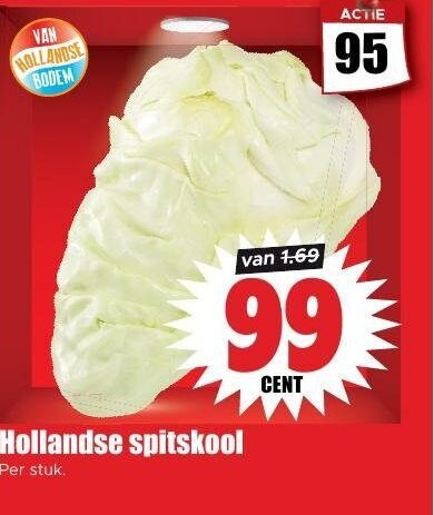 spitskool 99 hollandse bodem stuk cent folder aanbieding bij Dirk