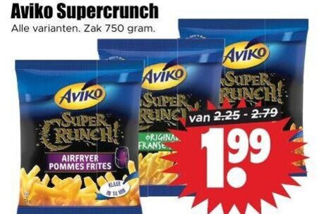 aviko patat 14 750 supercrunch zak super airfryer pommes frites original franse folder aanbieding bij Dirk Aviko patat folder aanbieding bij Dirk - details